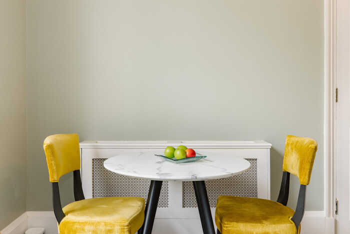 Elegant design blending history and modernity at The Abbey London.